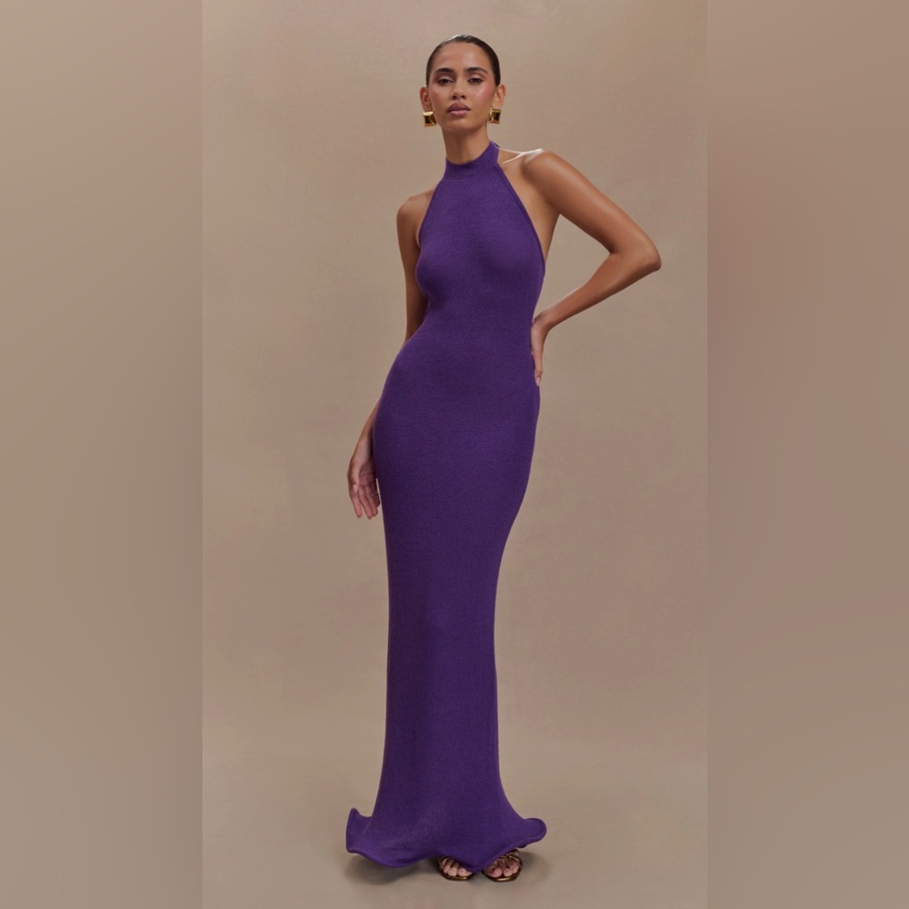 NEW (with tags) Meshki Purple Backless Maxi Dress